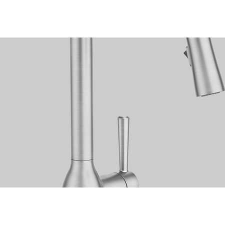 MOEN Spot resist stainless one-handle high arc pulldown kitchen faucet 87233SRS